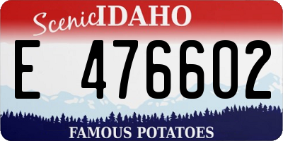 ID license plate E476602