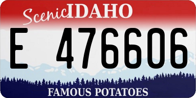 ID license plate E476606