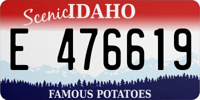 ID license plate E476619