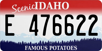 ID license plate E476622