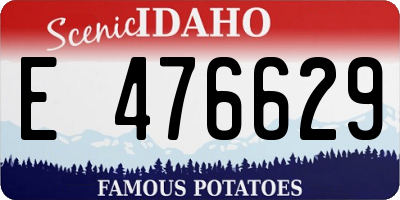 ID license plate E476629