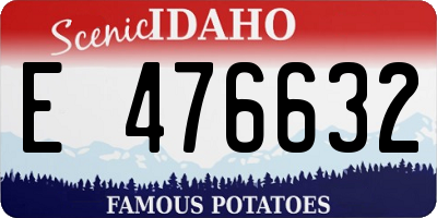 ID license plate E476632