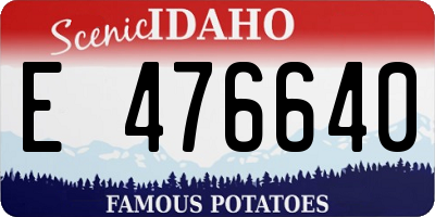 ID license plate E476640
