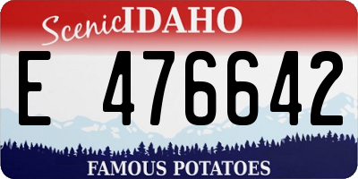 ID license plate E476642