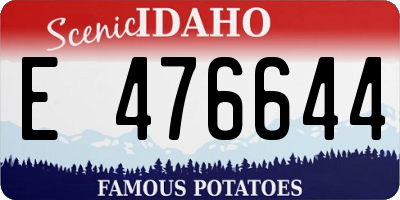 ID license plate E476644