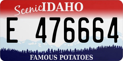 ID license plate E476664