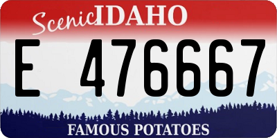 ID license plate E476667