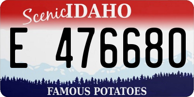 ID license plate E476680