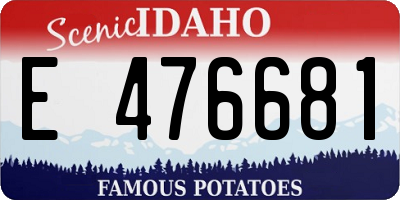 ID license plate E476681