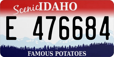 ID license plate E476684