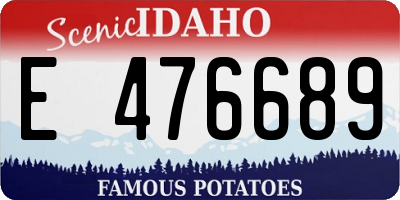 ID license plate E476689