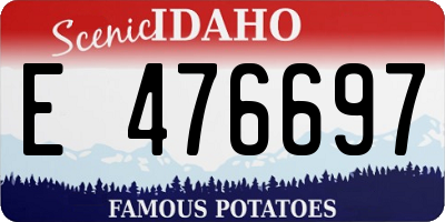 ID license plate E476697