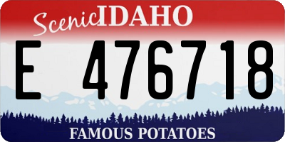ID license plate E476718
