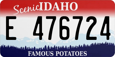 ID license plate E476724