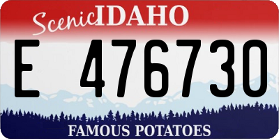 ID license plate E476730