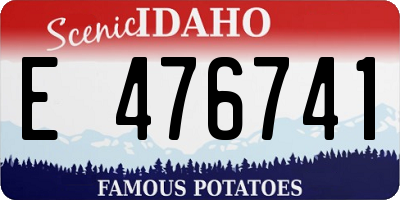 ID license plate E476741