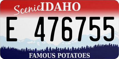 ID license plate E476755