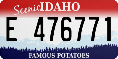 ID license plate E476771