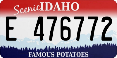 ID license plate E476772