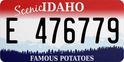 ID license plate E476779