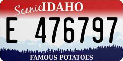 ID license plate E476797