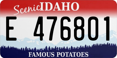 ID license plate E476801