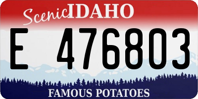 ID license plate E476803