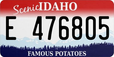 ID license plate E476805