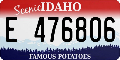 ID license plate E476806