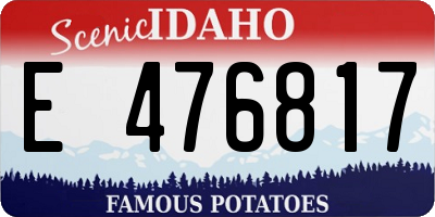 ID license plate E476817
