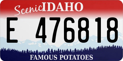 ID license plate E476818