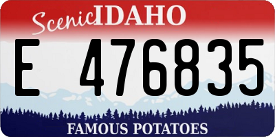 ID license plate E476835