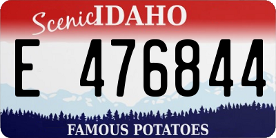 ID license plate E476844