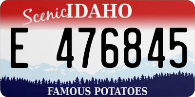 ID license plate E476845