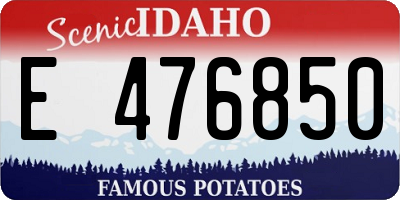 ID license plate E476850