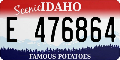 ID license plate E476864