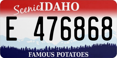 ID license plate E476868