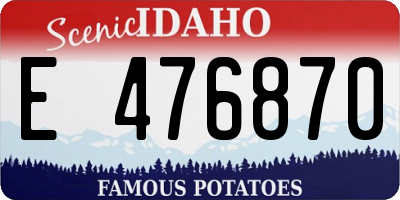 ID license plate E476870