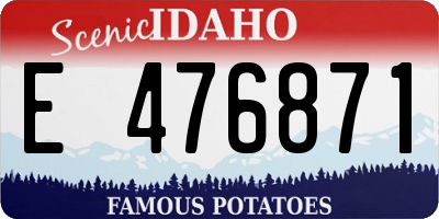 ID license plate E476871