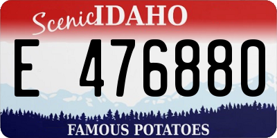 ID license plate E476880
