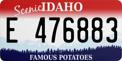 ID license plate E476883