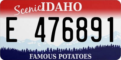 ID license plate E476891