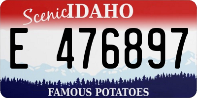 ID license plate E476897