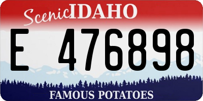 ID license plate E476898