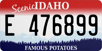 ID license plate E476899