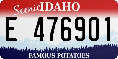 ID license plate E476901