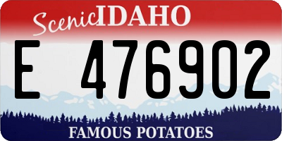 ID license plate E476902