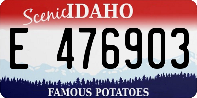 ID license plate E476903