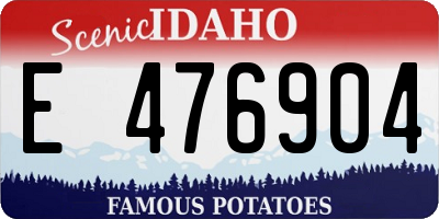 ID license plate E476904