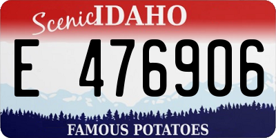 ID license plate E476906